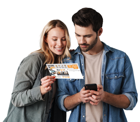 Design of a marketing flyer for a new mover promotional campaign